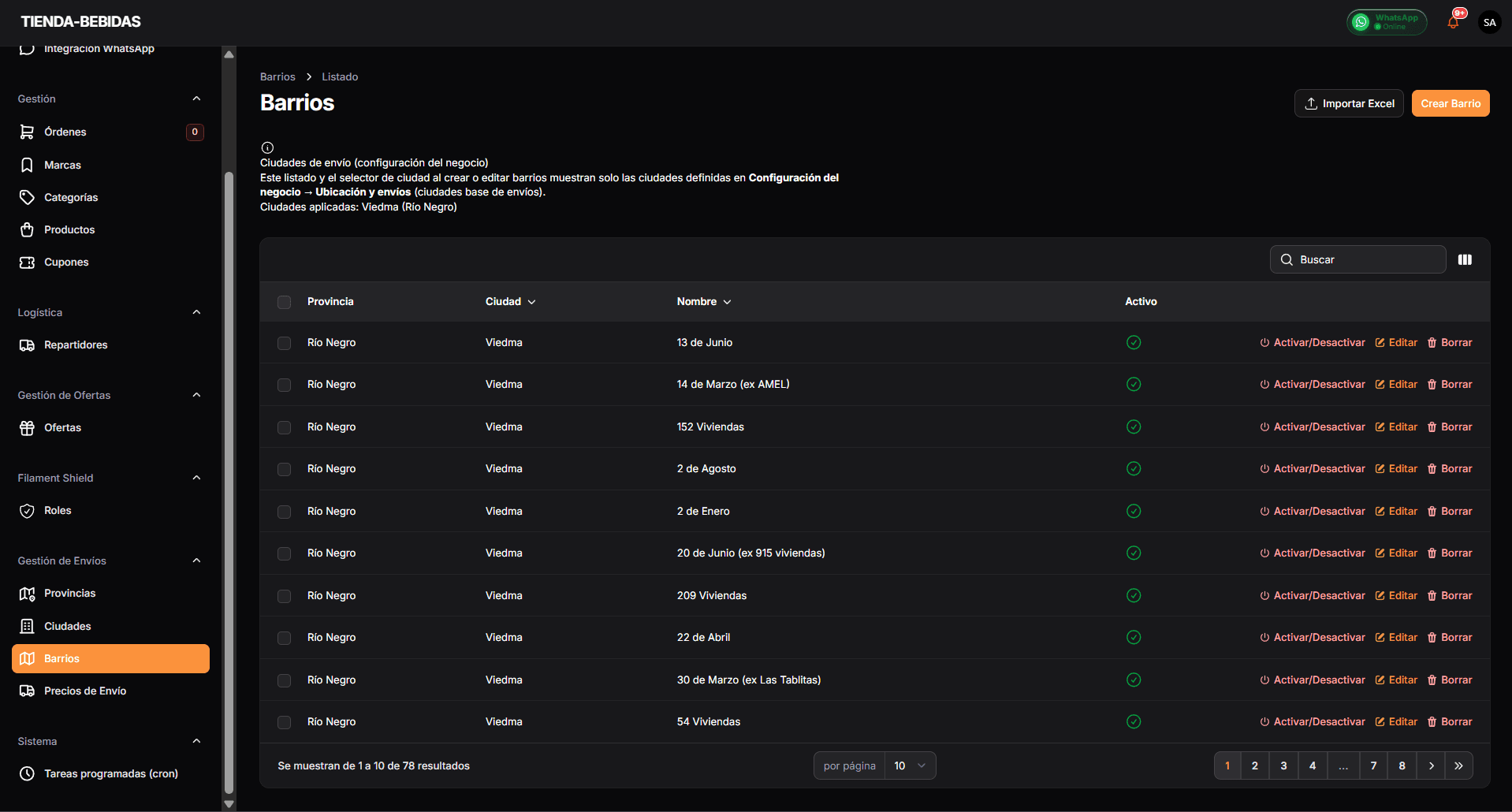 Administración de barrios